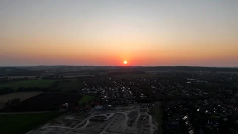 Construction site of developing area in small American town during sunset 스톡 동영상 315127172