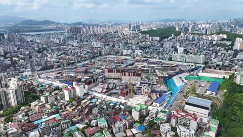 Construction Site DH Bangbae Apartment Bangbae Dong Seocho Gu Seoul Korea. 0 Vídeo Stock 296082002