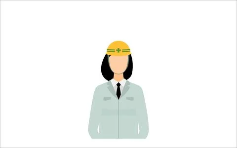 Construction site director pose set, female Stock Illustration