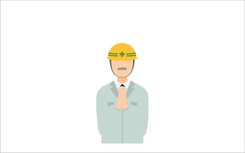 Construction site director pose set, senior male Stock Illustration