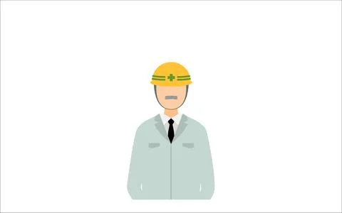 Construction site director pose set, senior male Stock Illustration