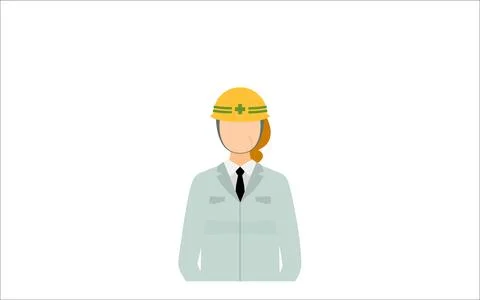 Construction site director pose set, senior female Stock Illustration