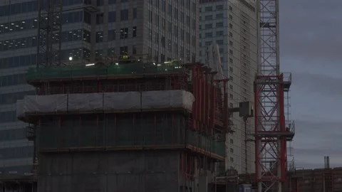 Construction site in downtown Video stock 147749167