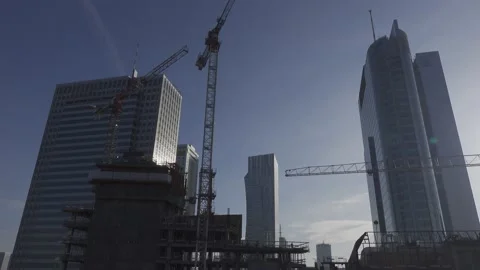 Construction site in downtown Stock Footage 147749210