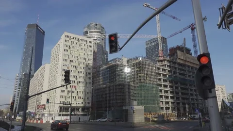 Construction site in downtown Video stock 147749326