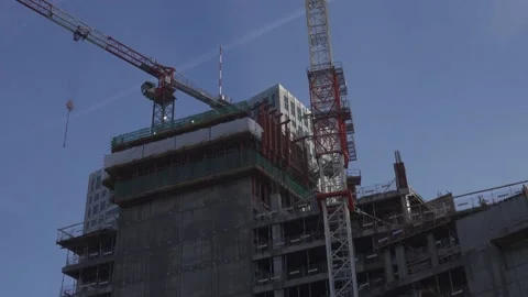 Construction site in downtown Video stock 147749390