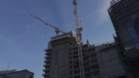 Construction site in downtown Video stock 147749417