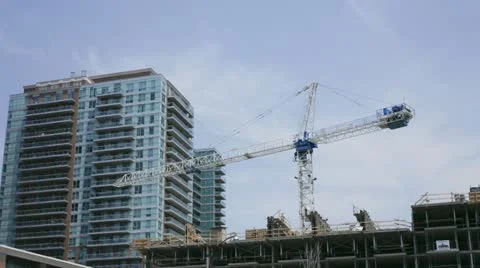Construction site in downtown Toronto Stock Footage 11145558