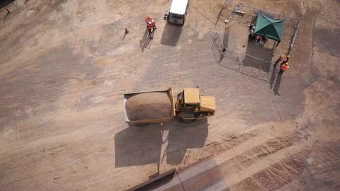 Construction Site Drone Footage Stock Footage 127035936