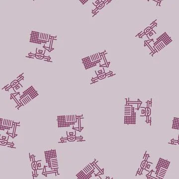 Construction site drone line seamless pattern Illustrazione stock