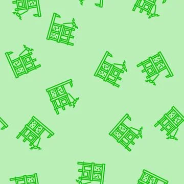 Construction site drone line vector seamless pattern Illustrazione stock