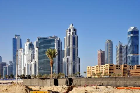 Construction site in Dubai Stock Photos