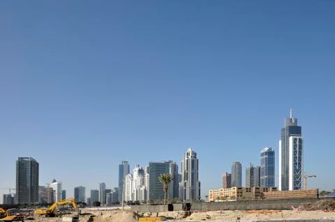 Construction site at Dubai Foto stock