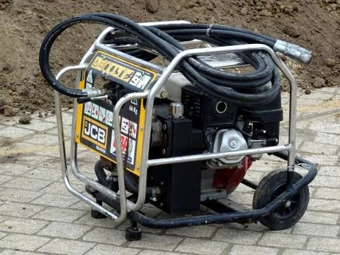 Construction Site Electric Generator Stock-Fotos