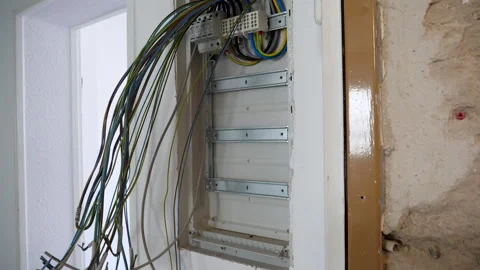 Construction site. Electrical installation and cables Stock-Footage 242618603