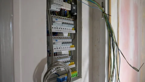 Construction site - electrical installation 動画素材 248527116