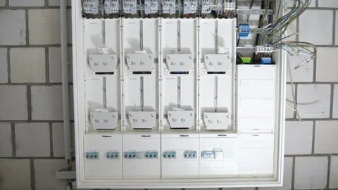 Construction site - electrical installation Видео 248781040