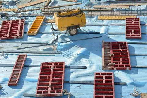 Construction Site with Equipment Stock Photos