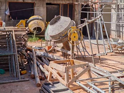 Construction Site with Equipment Stock Photos