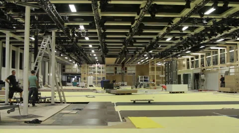 Construction site of an event Stock Footage 60613457