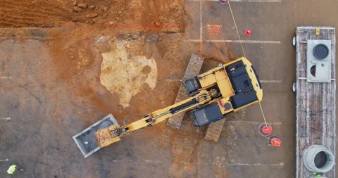 Construction Site Excavator 4K Stock Footage 172499220