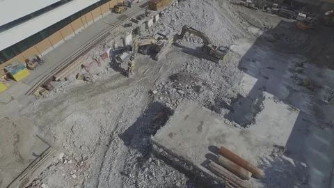 Construction site with excavator 動画素材 83646581