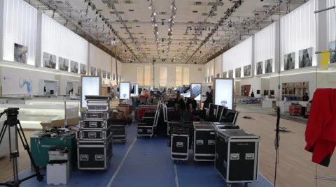 Construction site of a fair Stock Footage 63603338