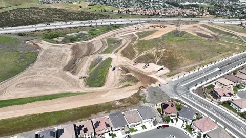 Construction Site Fly By Bay Point California Highway 4 Vidéo 313567685