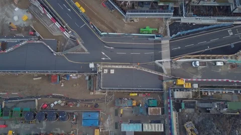 Construction Site Flyover 스톡 동영상 87783931