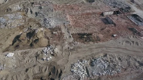 Construction site flyover Stock Footage 119605566