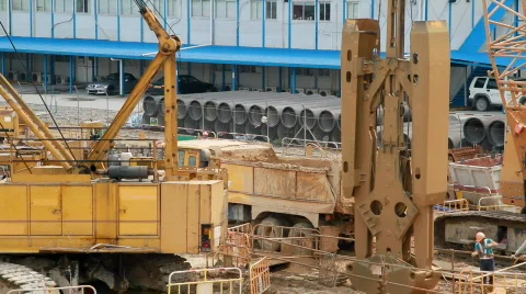 Construction site Stock Footage 734985