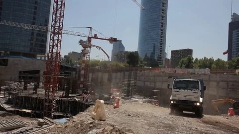 Construction site Stock Footage 77129485