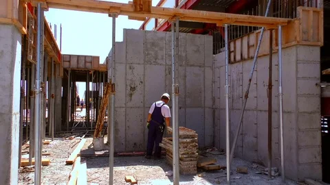 Construction site Stock Footage