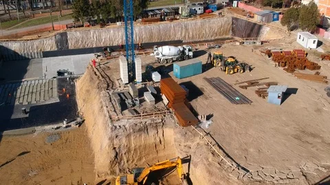 Construction site Stock Footage 88147742