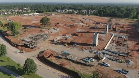 Construction site Stockbeeldmateriaal 110959582