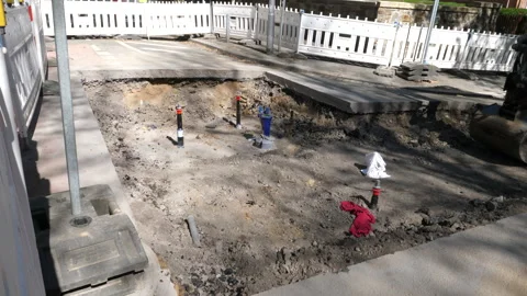 Construction site Vídeo Stock 332364213