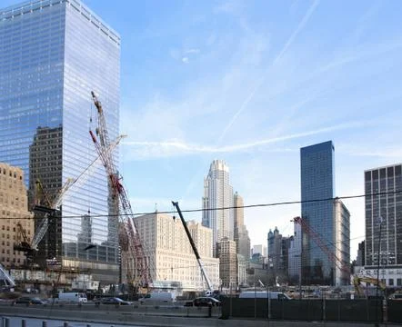 Construction site at ground zero Stock Photos