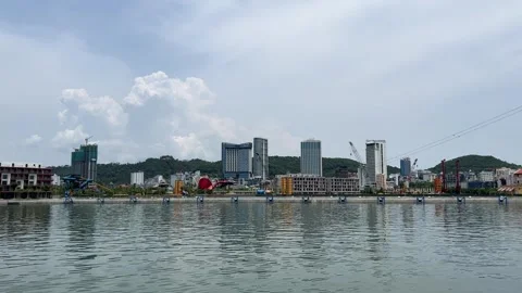 Construction Site at Ha Long Bay Vietnam Video stock 250960207