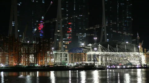 Construction Site at Harbor 库存影片 587755