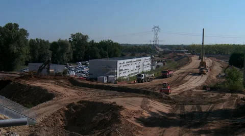 Construction site of a highway Stock Footage 40552751