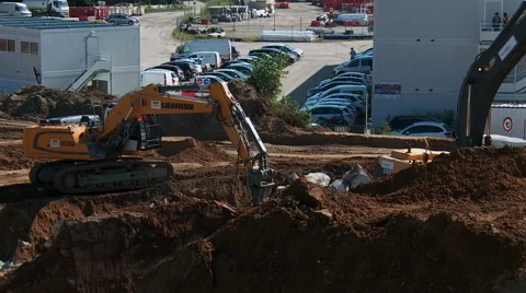 Construction site of a highway Video stock 40570674