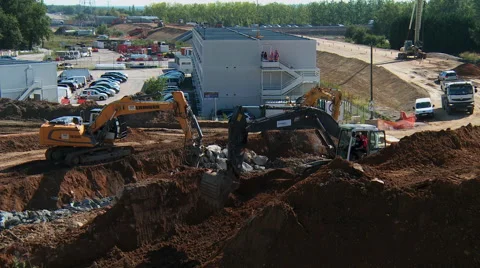 Construction site of a highway Stock Footage 40581021