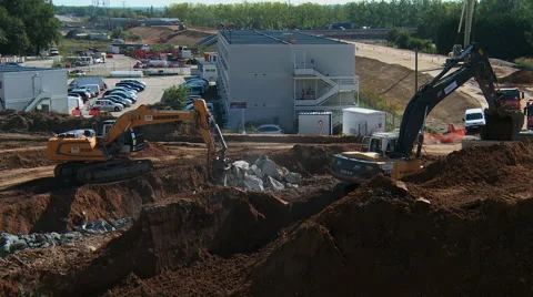 Construction site of a highway - timelapse 2 Video stock 40547041