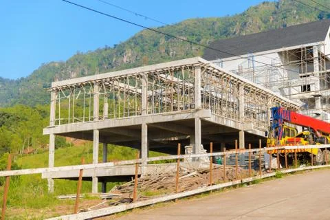 Construction site of home Stock Photos