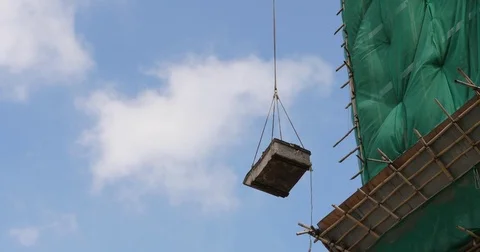 Construction Site in hong kong Stock Footage 80285516