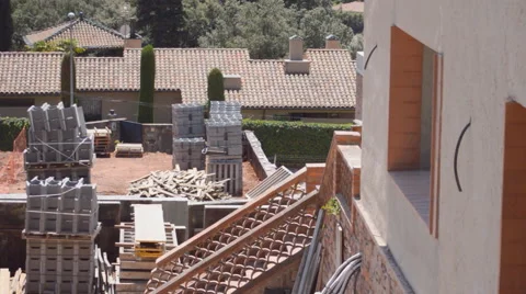 Construction Site Of House Stock Footage 54043660