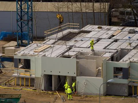 Construction site of house Stock Photos