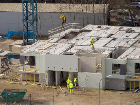 Construction site of house Stock Photos