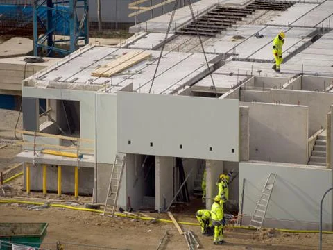 Construction site of house Stock Photos