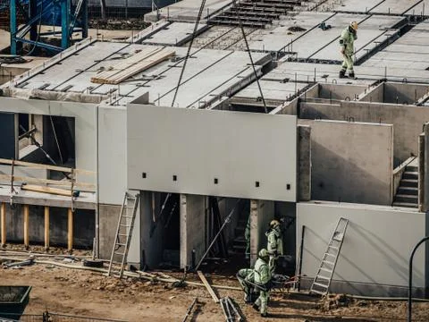 Construction site of house Stock Photos